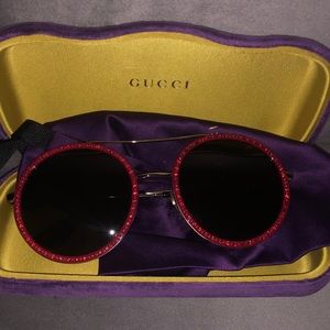 Gucci Sunglasses Round Red